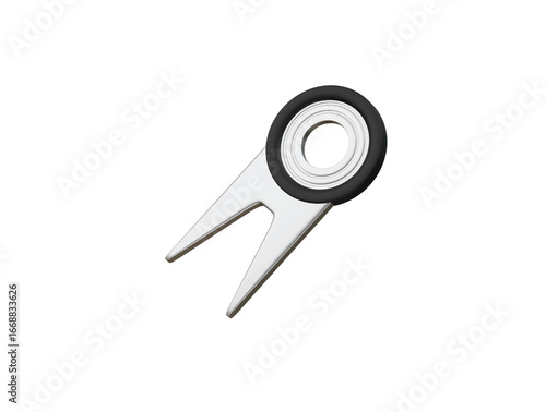 golf divot repair tool icon 3d illustration render