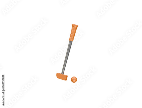 polo market and ball icon 3d illustration render