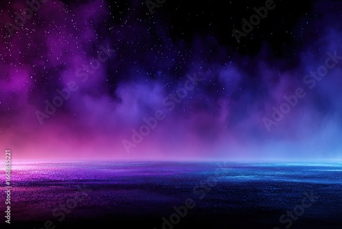 Wallpaper Mural Colorful mist rises above a serene landscape under a starry night sky with vibrant hues and soft lighting effects Torontodigital.ca