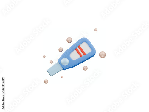 pregnancy test icon 3d illustration render