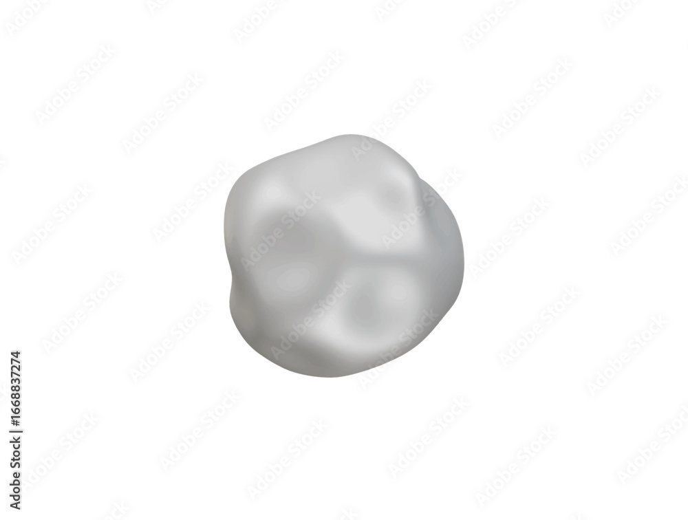 Fototapeta premium snowball icon 3d illustration render