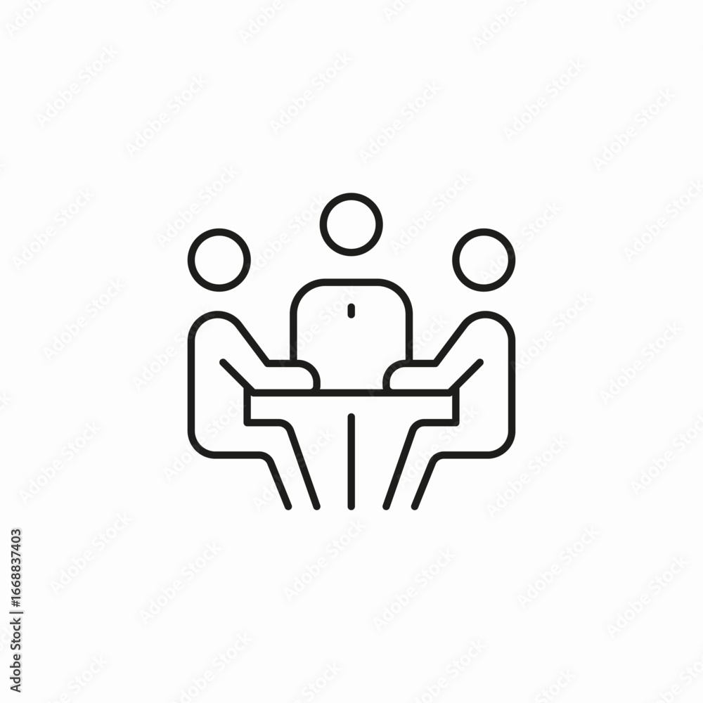 meeting group discussion icon sign vector meeting group discussion icon sign vector