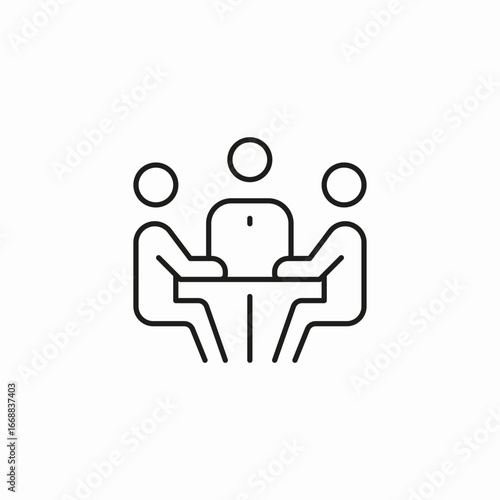 meeting group discussion icon sign vector
