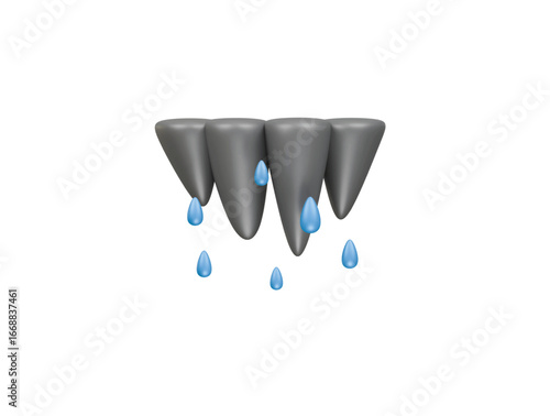 stalactite icon 3d illustration render