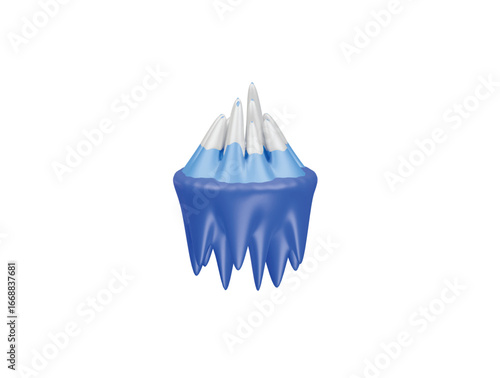 ice berg icon 3d illustration render