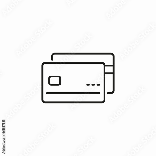 multiple credit cards icon sign vector
