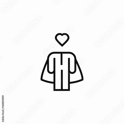 person heart love icon sign vector