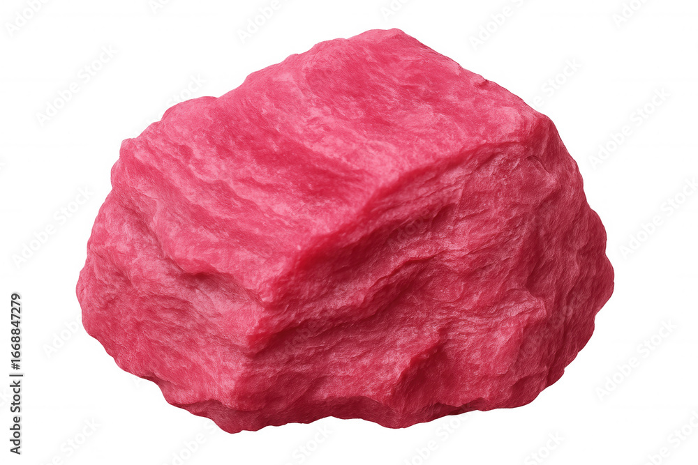Obraz premium Pink textured rock suspended against transparent backdrop, enhancing visual design compositions