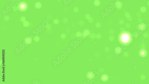 flying particles on green screen background,  bokeh glowing effect magical animation , blinking, glitter.