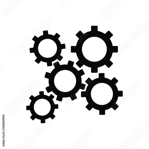 Teamwork Gears Connection Symbol