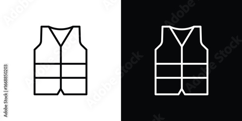 Vest jacket icons. vector symbol illustrations.