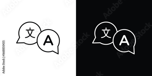 Translation icons. vector symbol illustrations.