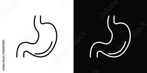 Stomach icons. vector symbol illustrations.