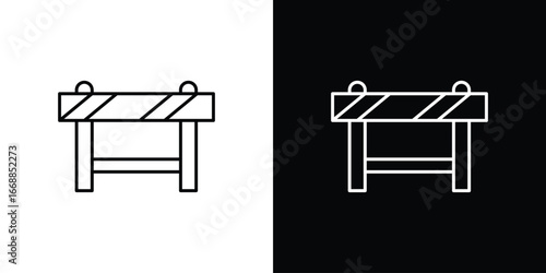 Roadblock icons. vector symbol illustrations.