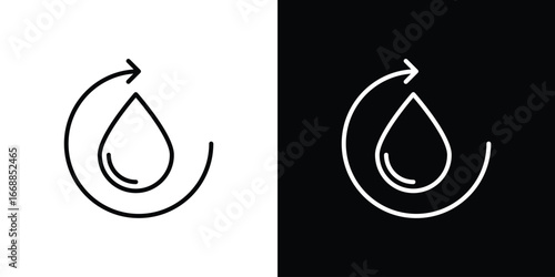 Recycle water icons. vector symbol illustrations.