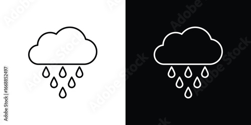 Rainy icons. vector symbol illustrations.