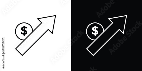 Profit growth icons. vector symbol illustrations.
