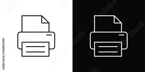 Print icons. vector symbol illustrations.