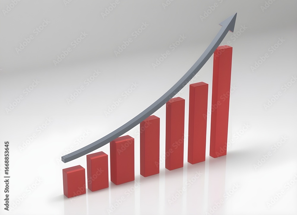 The Upward Growth Trend Shown by Bar Charts The Upward Growth Trend Shown by Bar Charts