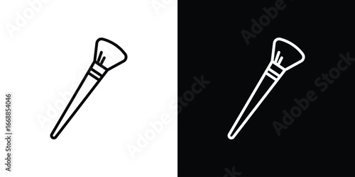 Makeup brush icons. vector symbol illustrations.