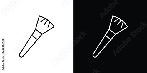 Makeup brush icons. vector symbol illustrations.