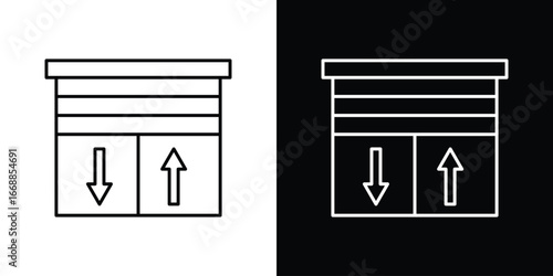 Jalousie icons. vector symbol illustrations.