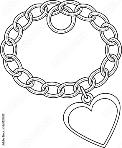 Elegant Chain Bracelet with Heart Charm