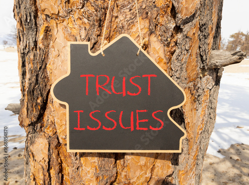 Fototapeta Trust issues symbol