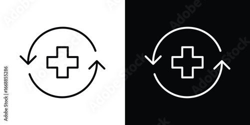 Health recovery icons. vector symbol illustrations.