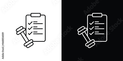Fitness plan icons. vector symbol illustrations.