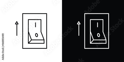 Electric switch icons. vector symbol illustrations.