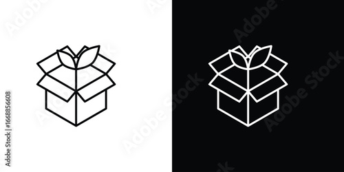 Eco packaging icons. vector symbol illustrations.