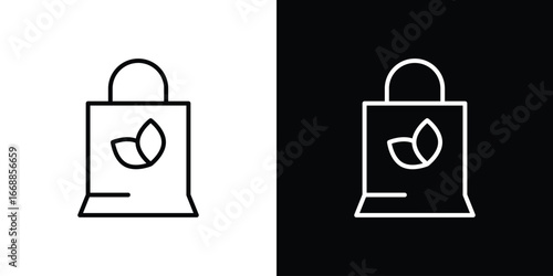 Eco bag icons. vector symbol illustrations.