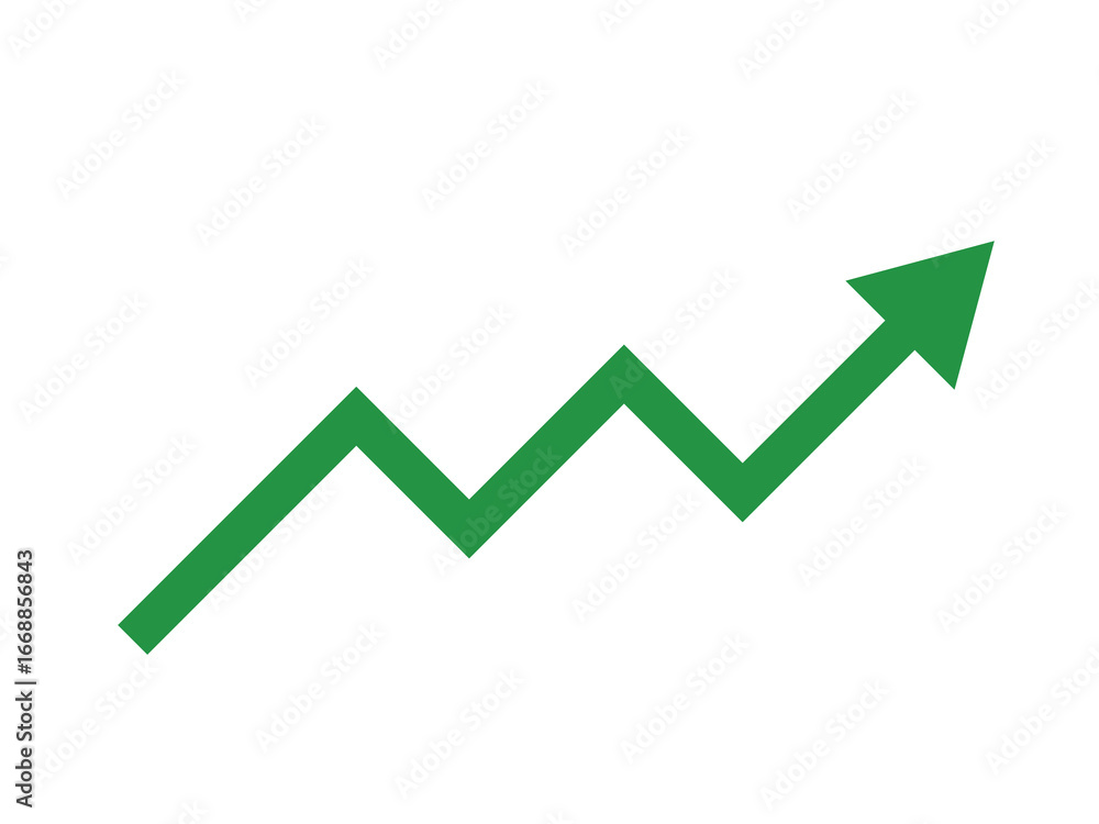 Upward Trending Green Arrow on Black Background Illustrating Growth, Progress, and Positive Economic Indicators in Business. Upward Trending Green Arrow on Black Background Illustrating Growth, Progress, and Positive Economic Indicators in Business.