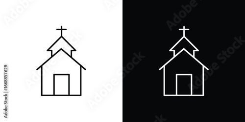 Church icons. vector symbol illustrations.