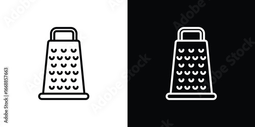 Cheese grater icons. vector symbol illustrations.