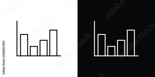 Chart histogram icons. vector symbol illustrations.