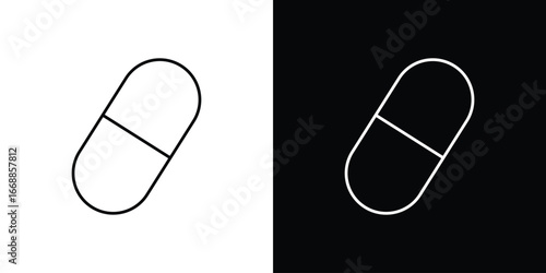 Capsule icons. vector symbol illustrations.