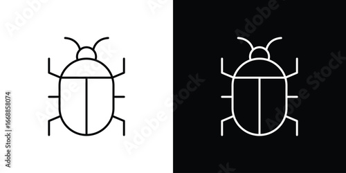 Bug icons. vector symbol illustrations.