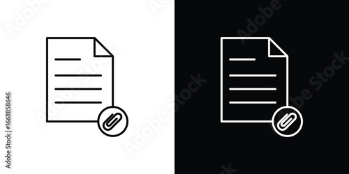 Attach document icons. vector symbol illustrations.
