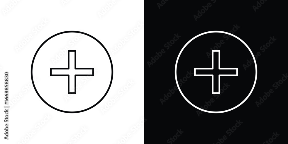 Fototapeta premium Add icons. vector symbol illustrations.