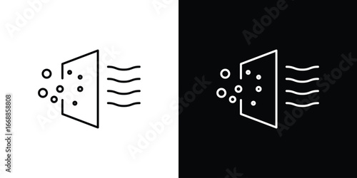 Air purification icons. vector symbol illustrations.