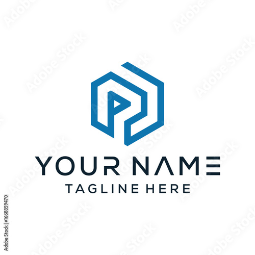 Free Download Letter P and  Logo Luxury Linear design vector template. Logotype Type Symbol Character. - GFXLoad