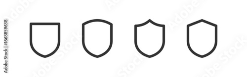 Shield icon. Security symbol. 2FA safety. Protection shape.