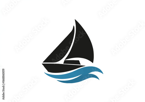 Sailing boat icon vector illustration on white background for travel or tourism businesses and maritime adventure concepts a simple design