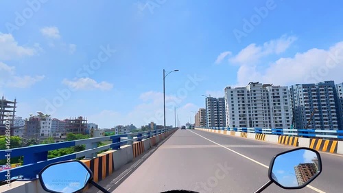 modern city in the morning