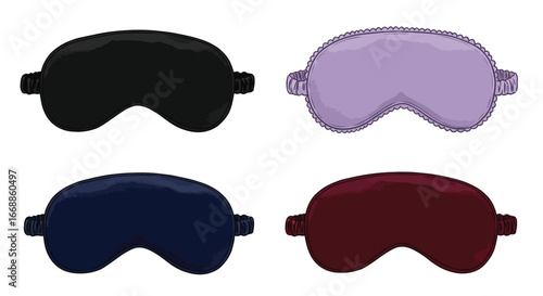Collection of stylish sleep masks in varied colors enhancing restfulness