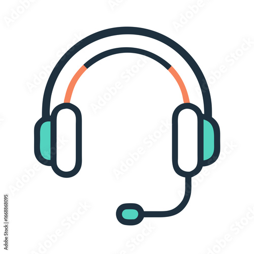 headphones icon on white background