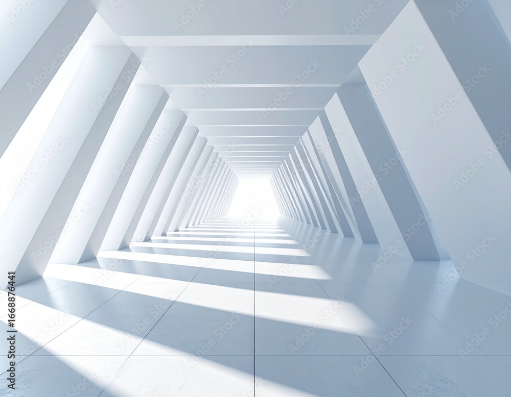 Naklejka premium Infinite 3D geometric pattern with soft shadows