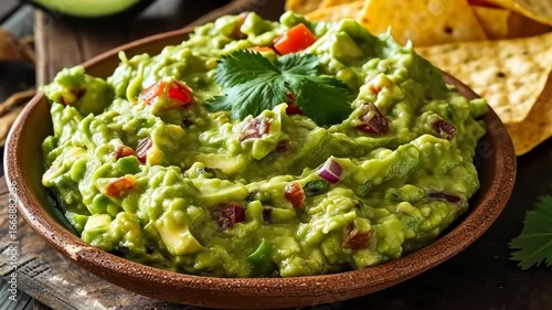 guacamole sauce on a plate. Selective focus. food.